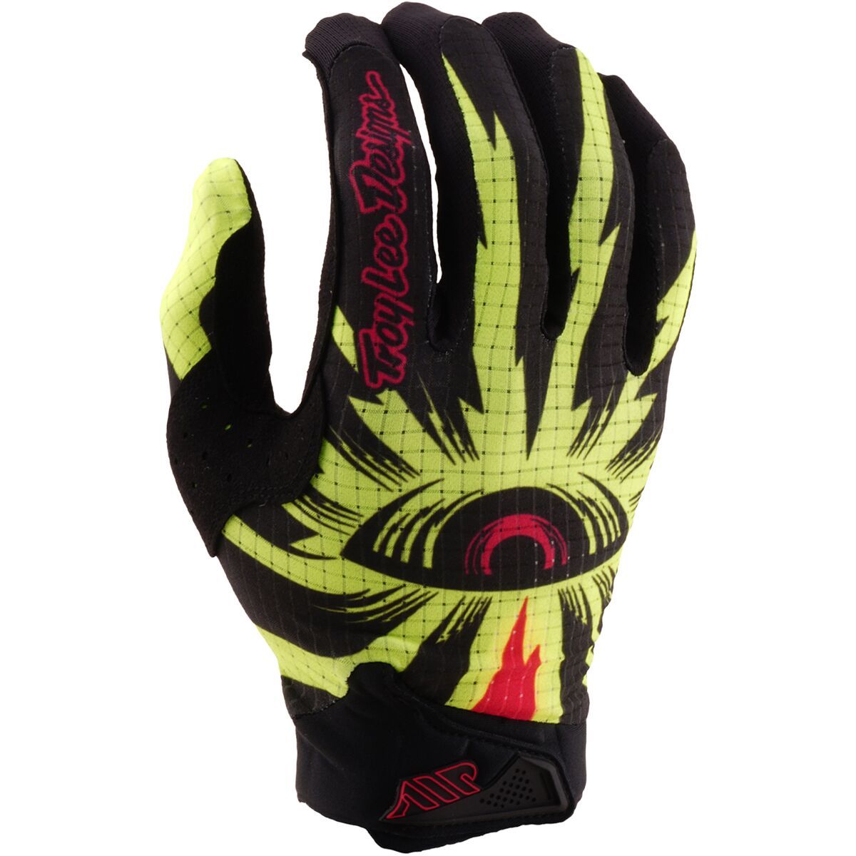 Image of Troy Lee Designs Air Glove - Kids' Cyclops Black/Flo Yellow, M