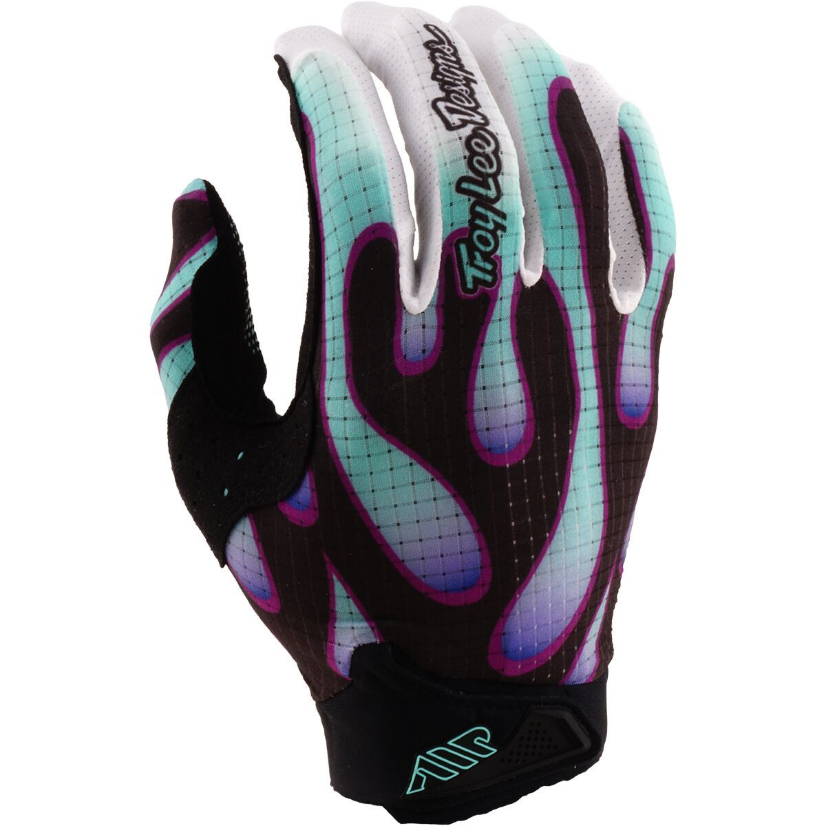 Image of Troy Lee Designs Air Glove - Kids' Overspray Black/Real Teal, S
