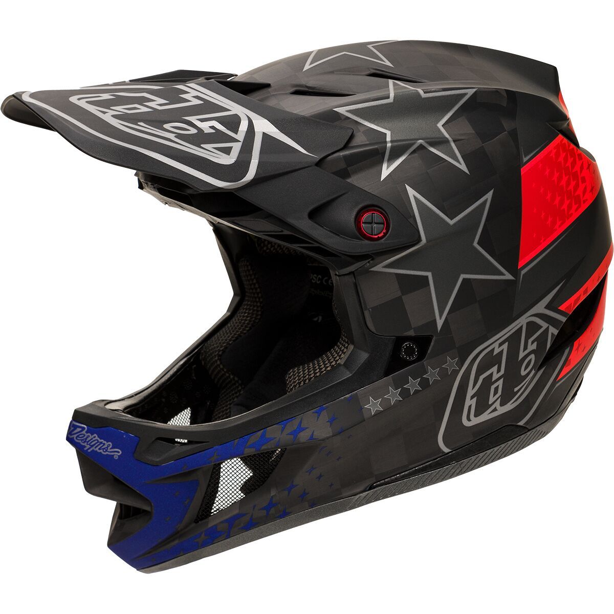 Troy Lee Designs D4 Carbon Mips Helmet Freedom 2.0 Black/Red, M