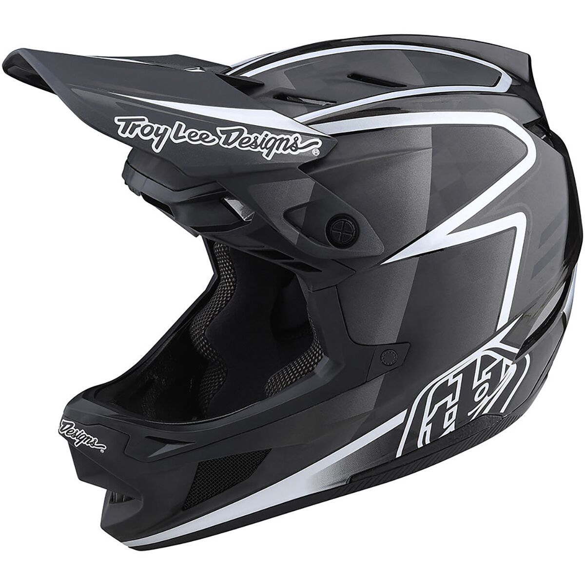 Troy Lee Designs D4 Carbon Mips Helmet Lines Black/Gray, M