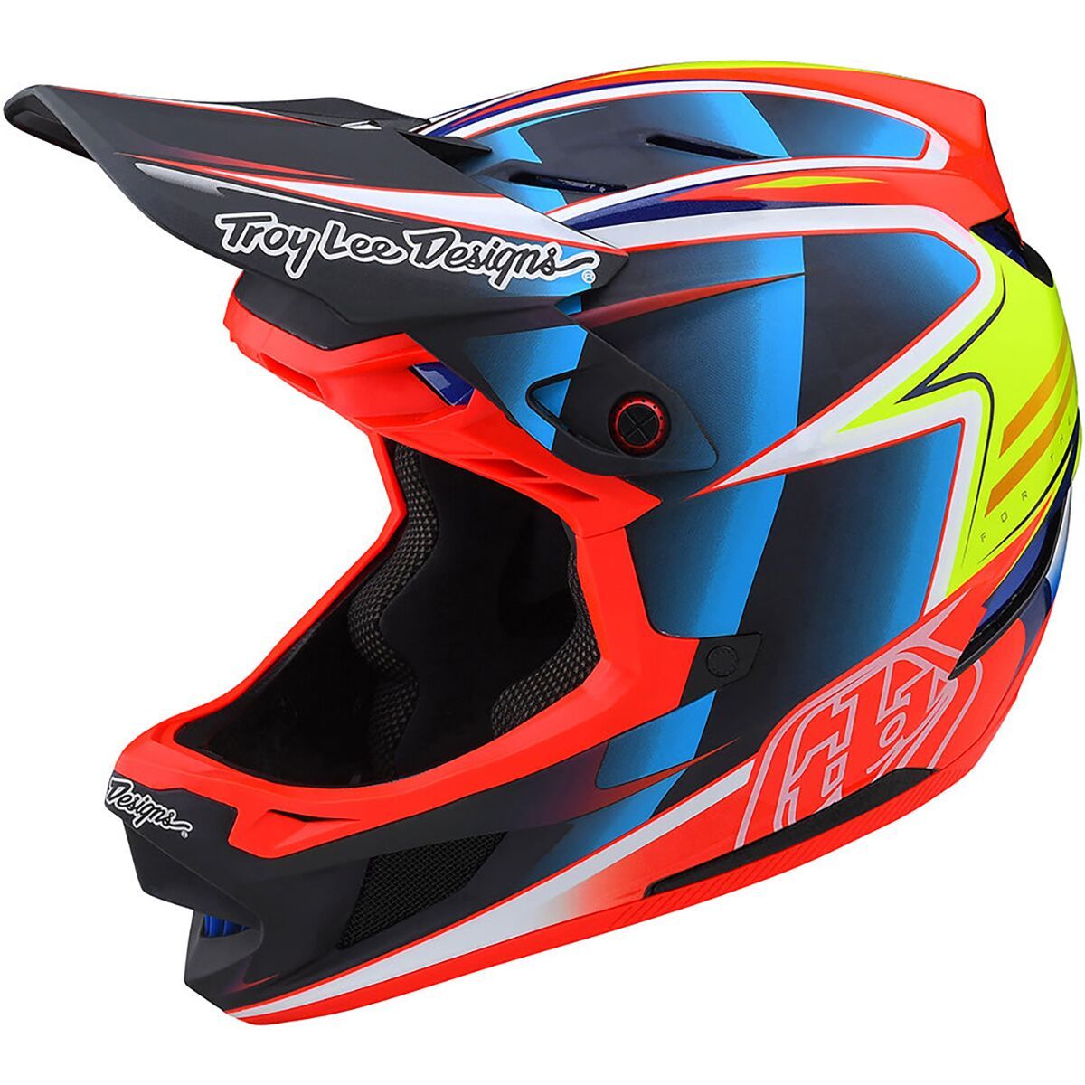 Troy Lee Designs D4 Carbon Mips Helmet Lines Black/Red, M