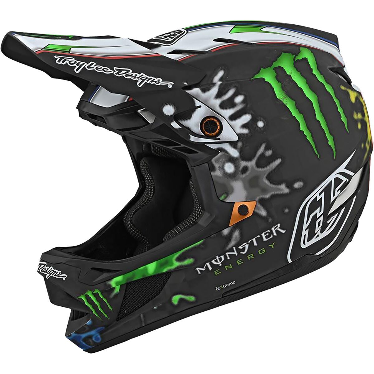 Troy Lee Designs D4 Carbon Mips Helmet Monster Zink Black, S