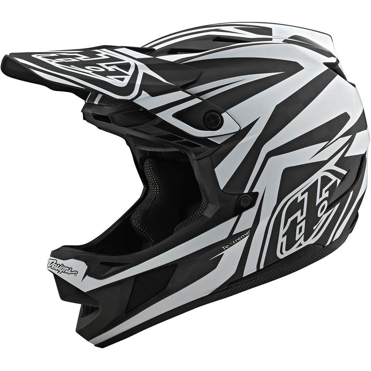 Troy Lee Designs D4 Carbon Mips Helmet Slash Black/White, L