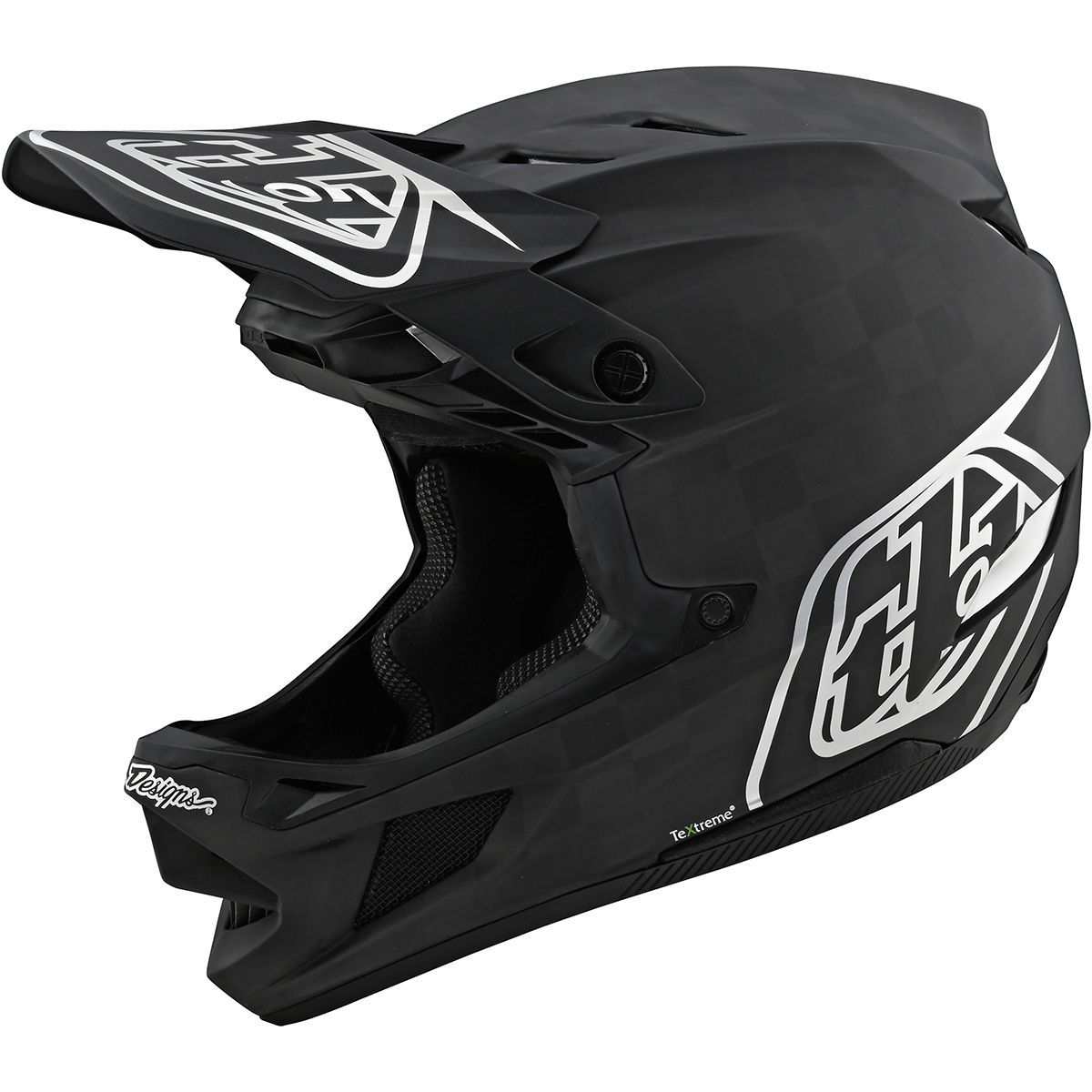 Troy Lee Designs D4 Carbon Mips Helmet Stealth Black/Silver, XXL