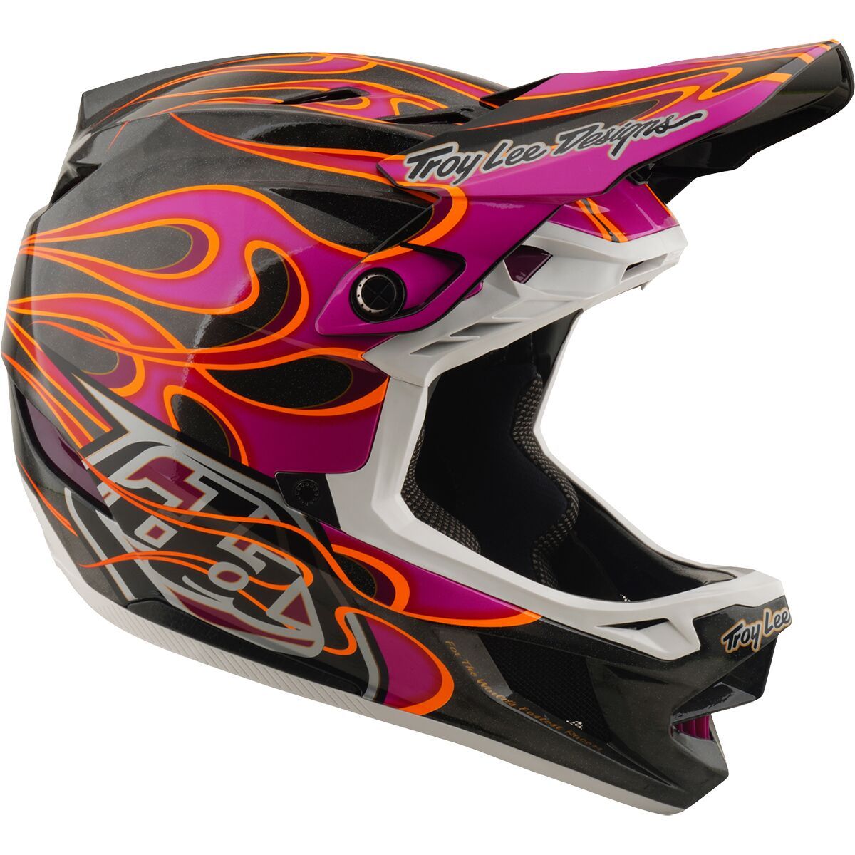 Image of Troy Lee Designs D4 Carbon Mips Helmet Torched Carbon/Magenta, M