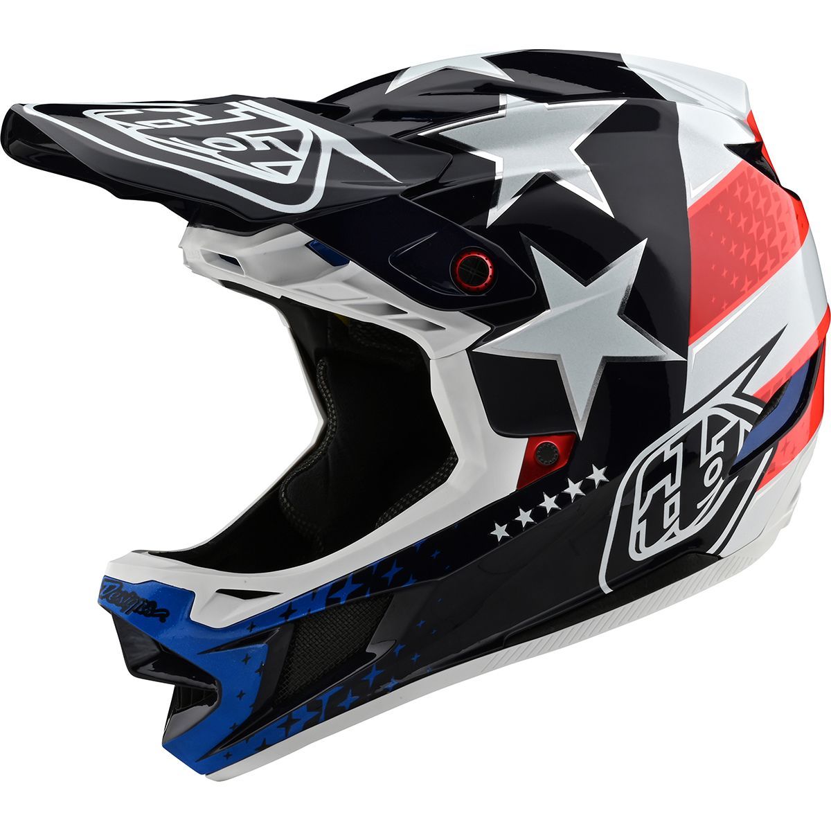 Troy Lee Designs D4 Composite Mips Helmet Freedom 2.0 Red/White, XXL