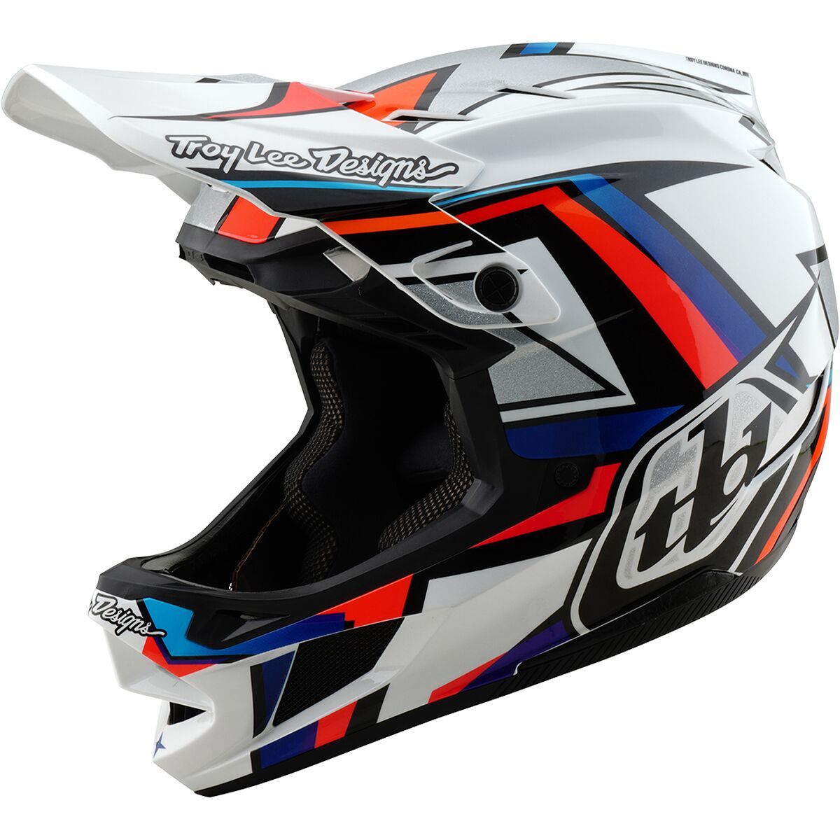 Image of Troy Lee Designs D4 Composite Mips Helmet Frames White/Silver, M