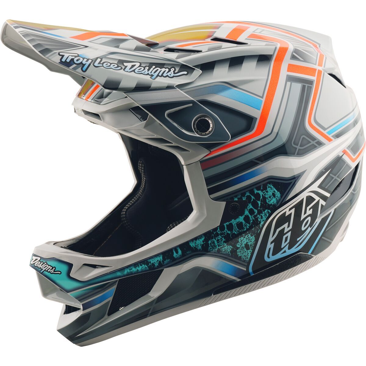 Image of Troy Lee Designs D4 Composite Mips Helmet Lowrider Gray, M