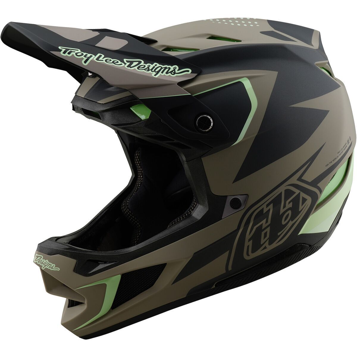 Image of Troy Lee Designs D4 Composite Mips Helmet Optic Timber, S