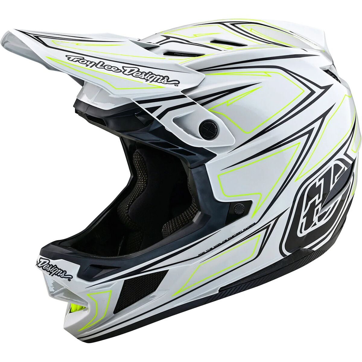 Image of Troy Lee Designs D4 Composite Mips Helmet Pinned Light Gray, L