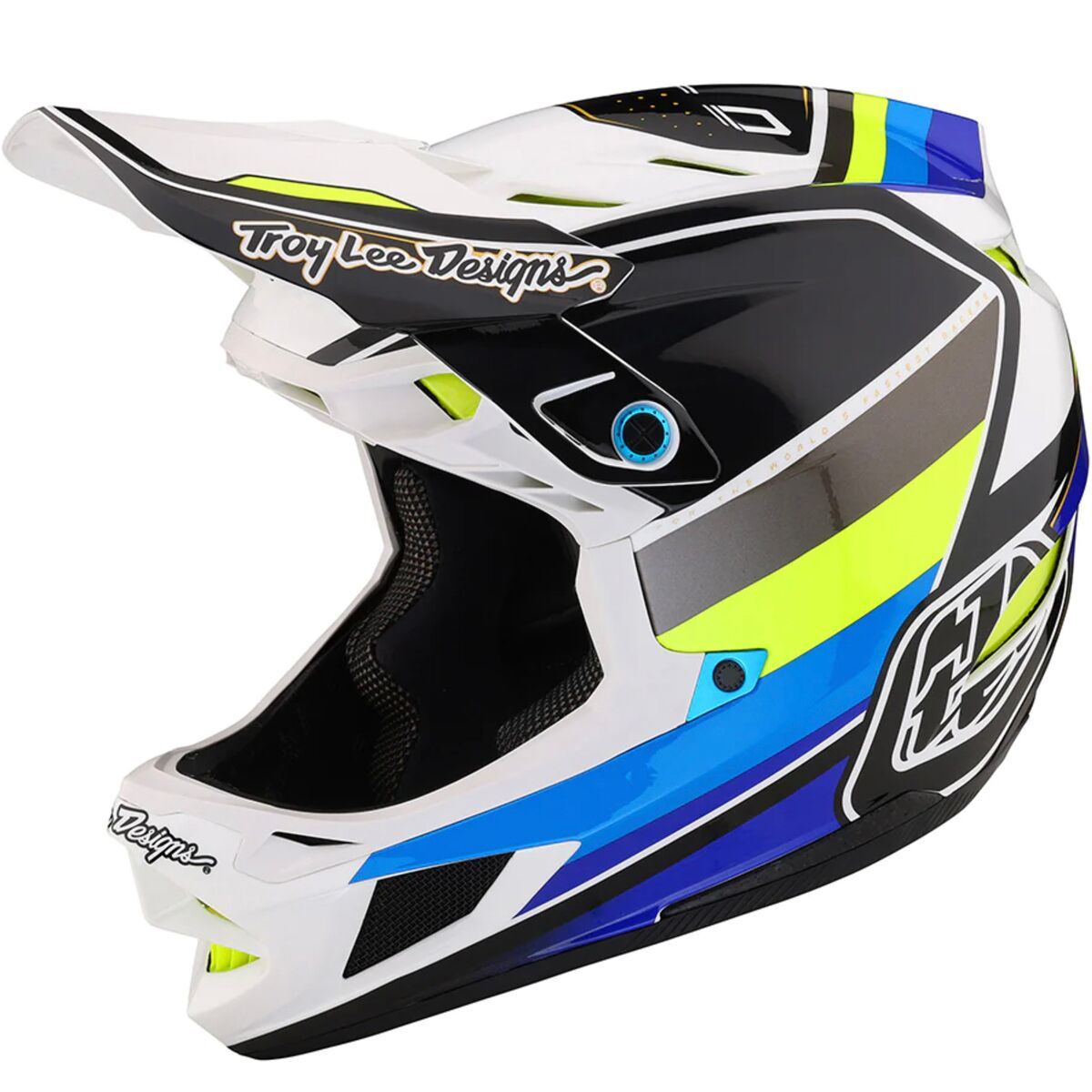 Troy Lee Designs D4 Composite Mips Helmet Reverb White/Blue, XXL