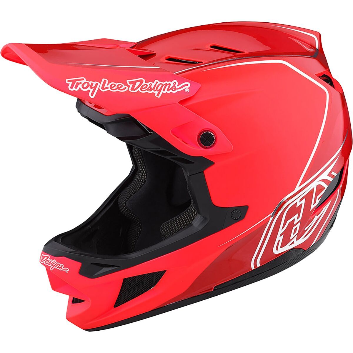 Troy Lee Designs D4 Composite Mips Helmet Shadow Red, XL