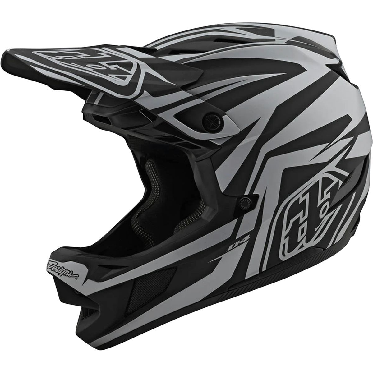 Troy Lee Designs D4 Composite Mips Helmet Slash Black/Silver, L