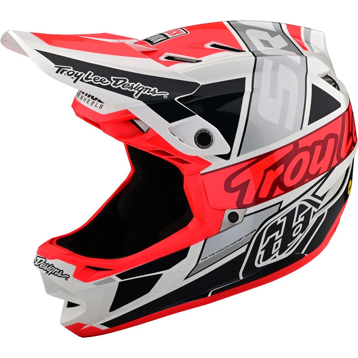 Troy Lee Designs D4 Composite Mips Helmet Team Sram White/Red, S