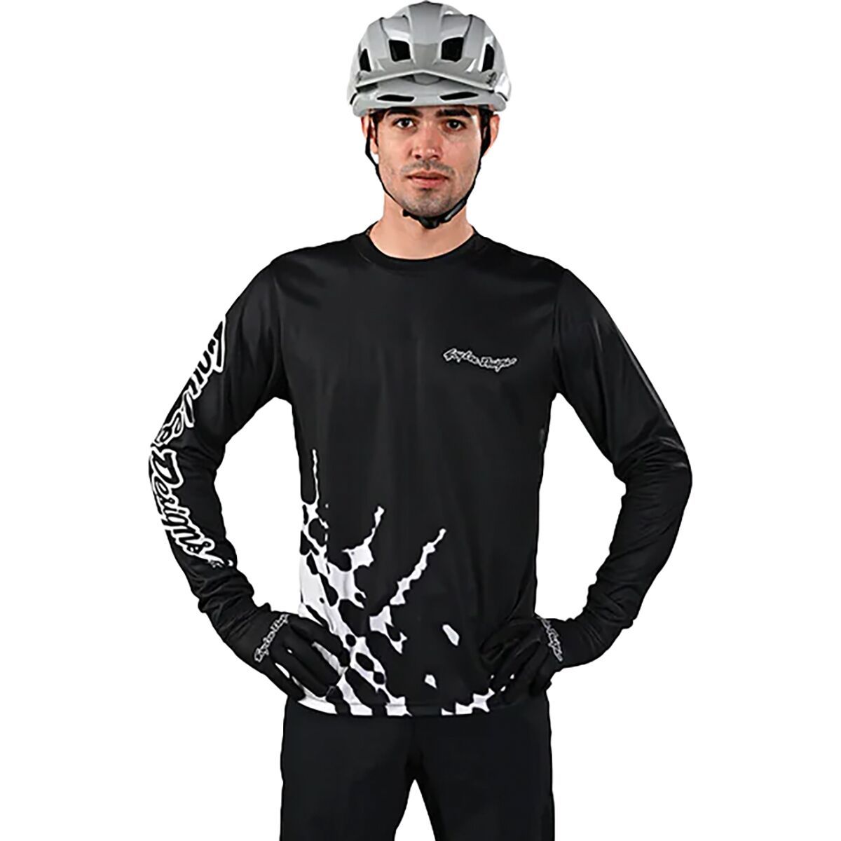 Troy Lee Designs Flowline Long-Sleeve Jersey - Men's Big Spin Black, XL