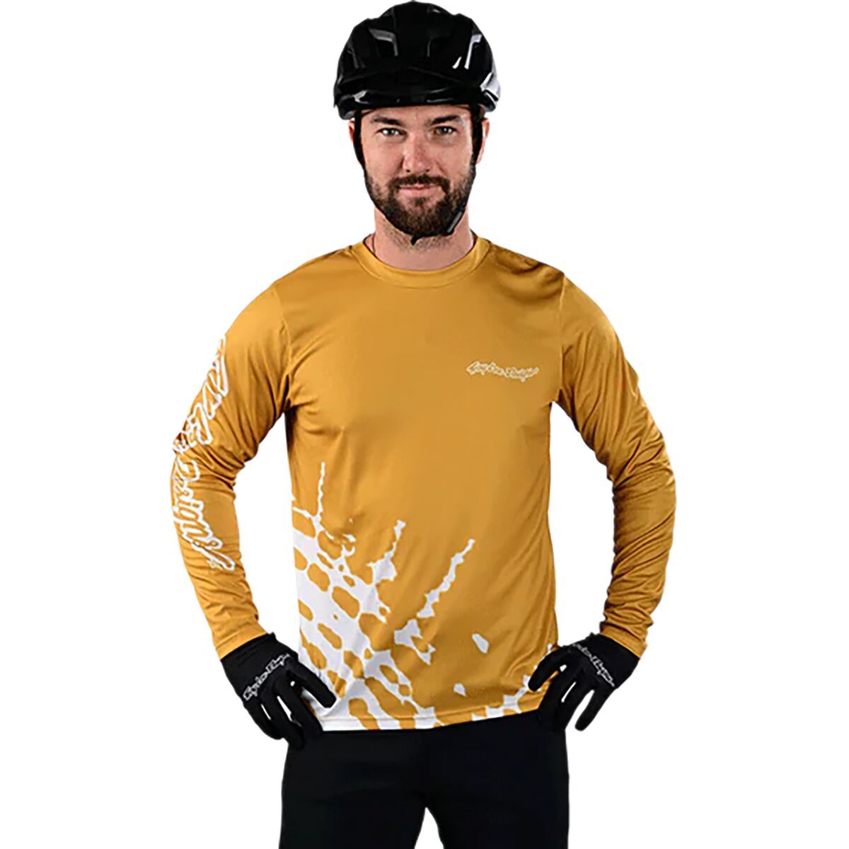 Troy Lee Designs Flowline Long-Sleeve Jersey - Men's Gold Flake, XXL