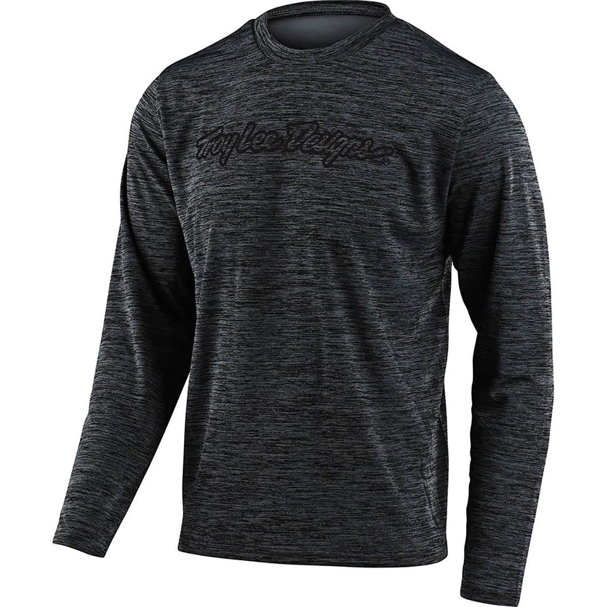 Troy Lee Designs Flowline Long-Sleeve Jersey - Men's Heather Black/Gray, L