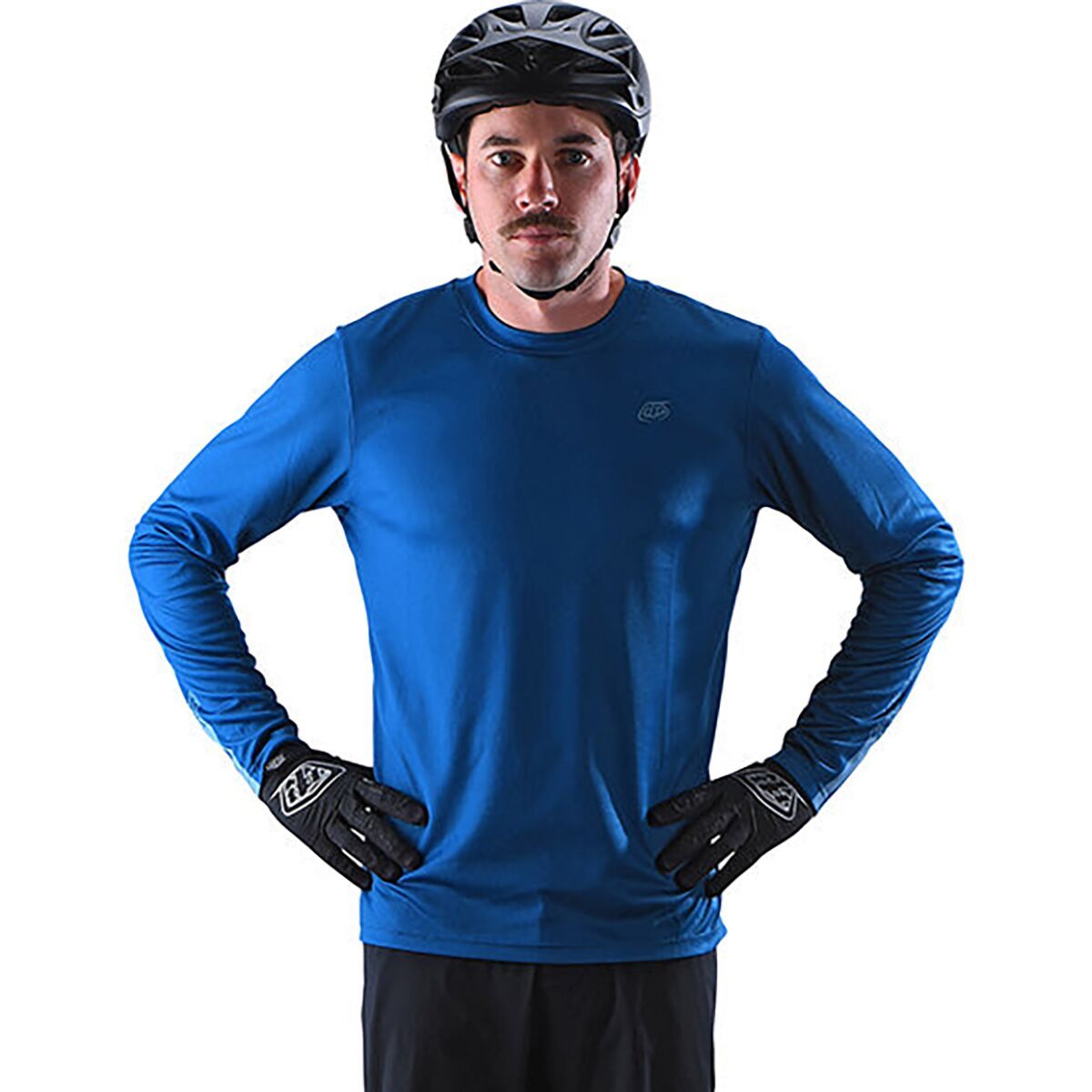 Image of Troy Lee Designs Flowline Long-Sleeve Jersey - Men's Slate Blue, S