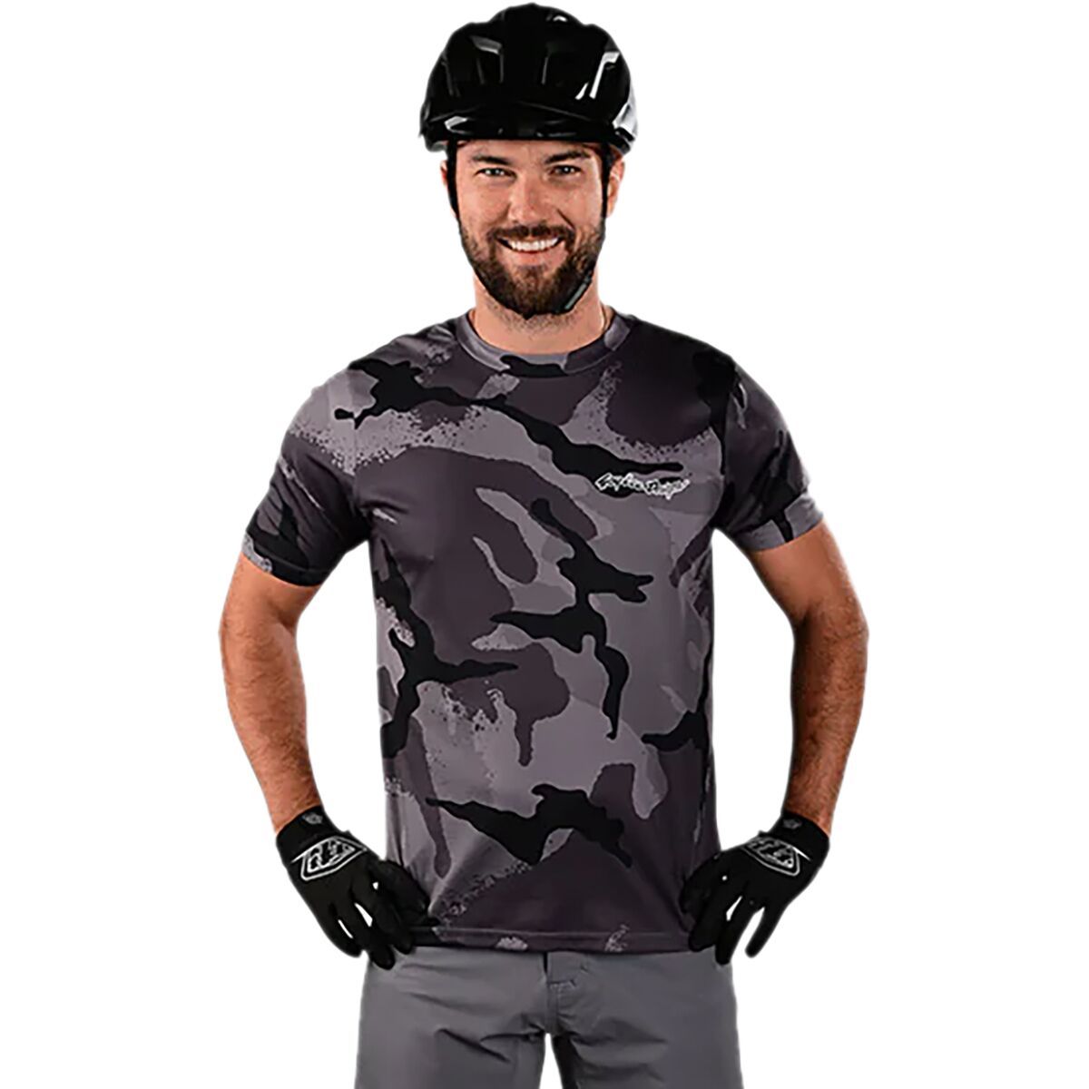 Troy Lee Designs Flowline Short-Sleeve Jersey - Men's Carbon, S