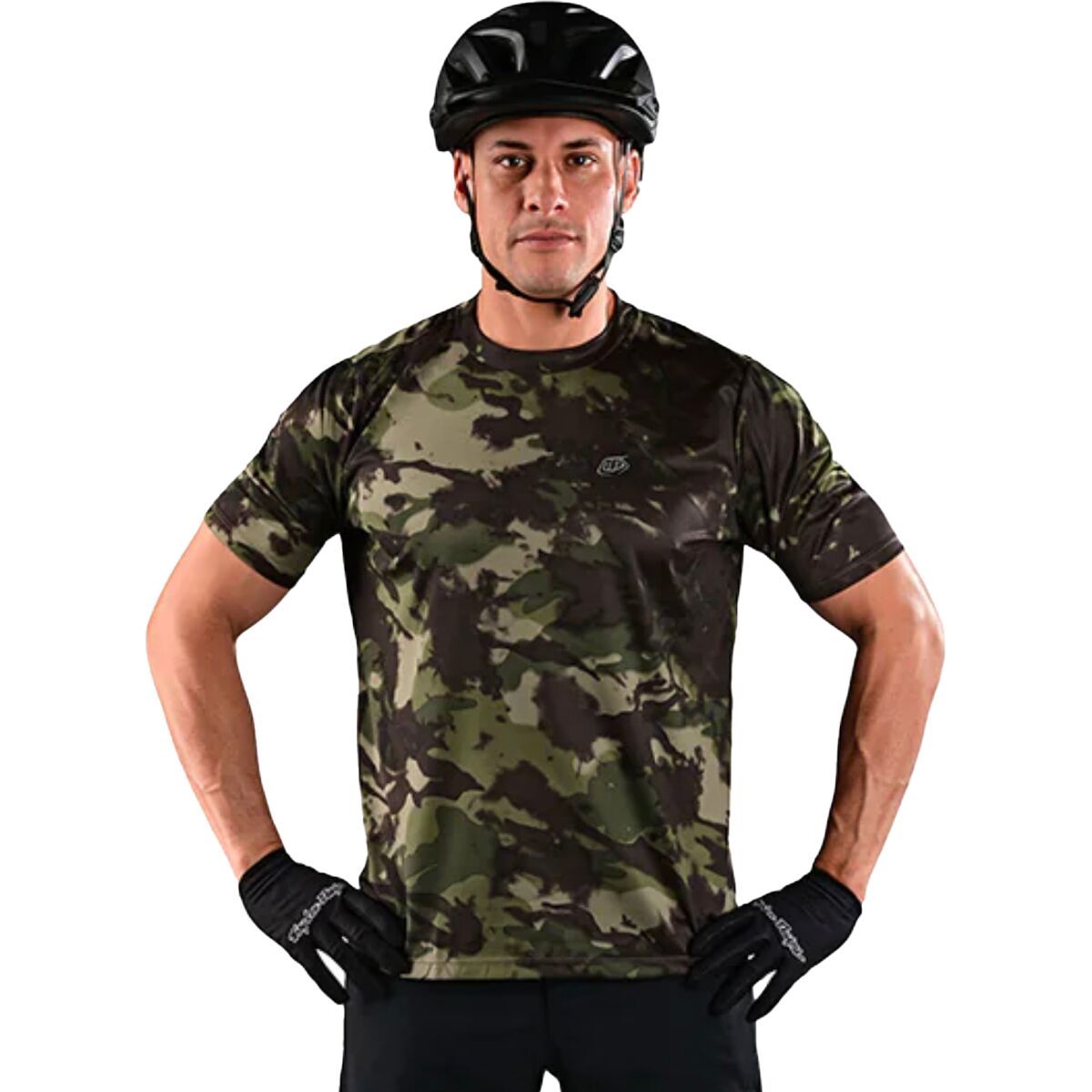 Troy Lee Designs Flowline Short-Sleeve Jersey - Men's Covert Army Green, M