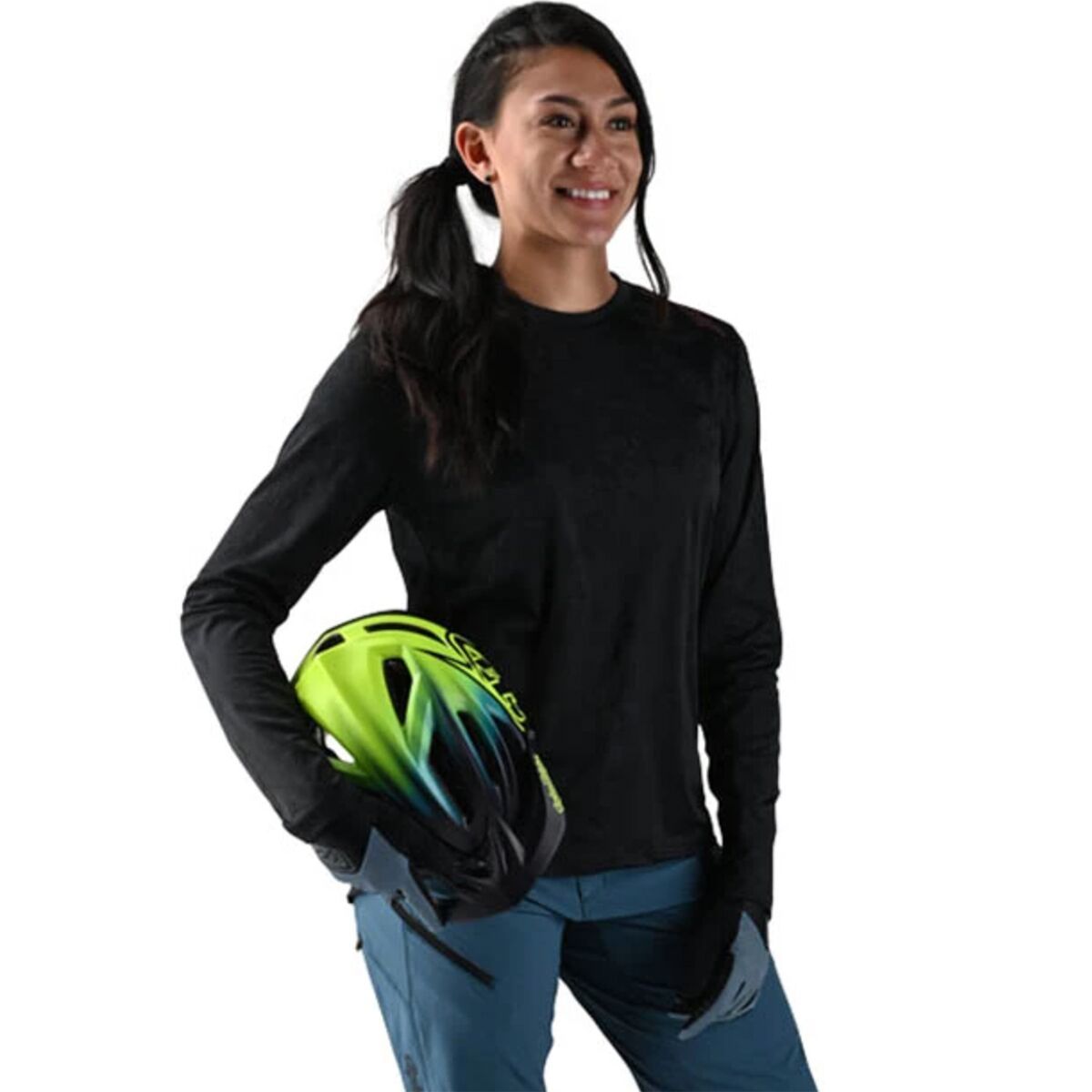 Troy Lee Designs Lilium Long-Sleeve Jersey - Women's Floral Jacquard Black, XS