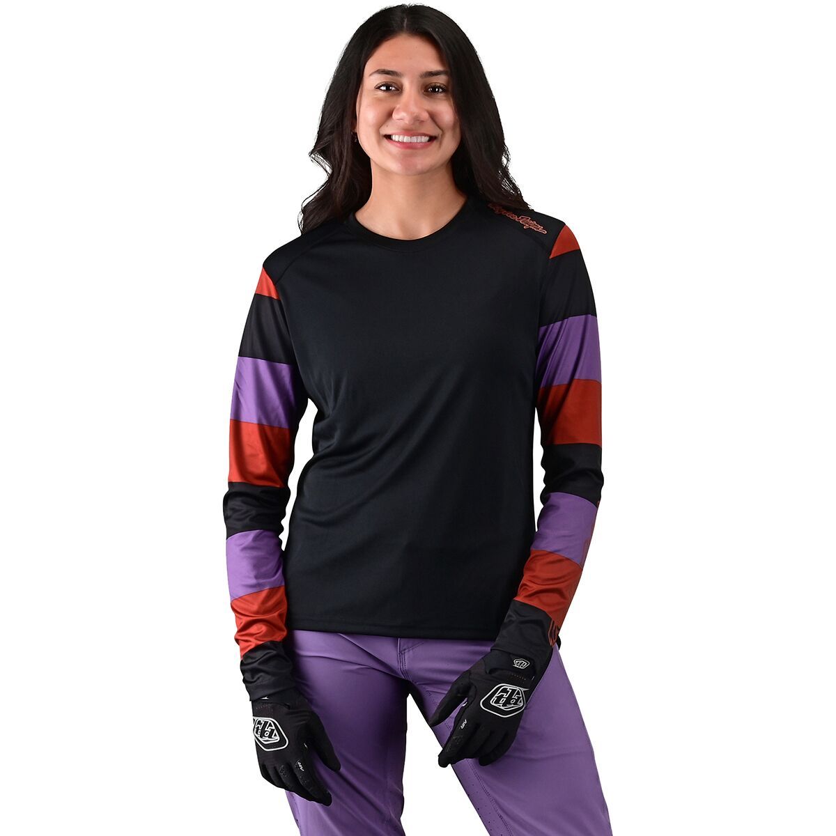 Troy Lee Designs Lilium Long-Sleeve Jersey - Women's Rugby Black, XS