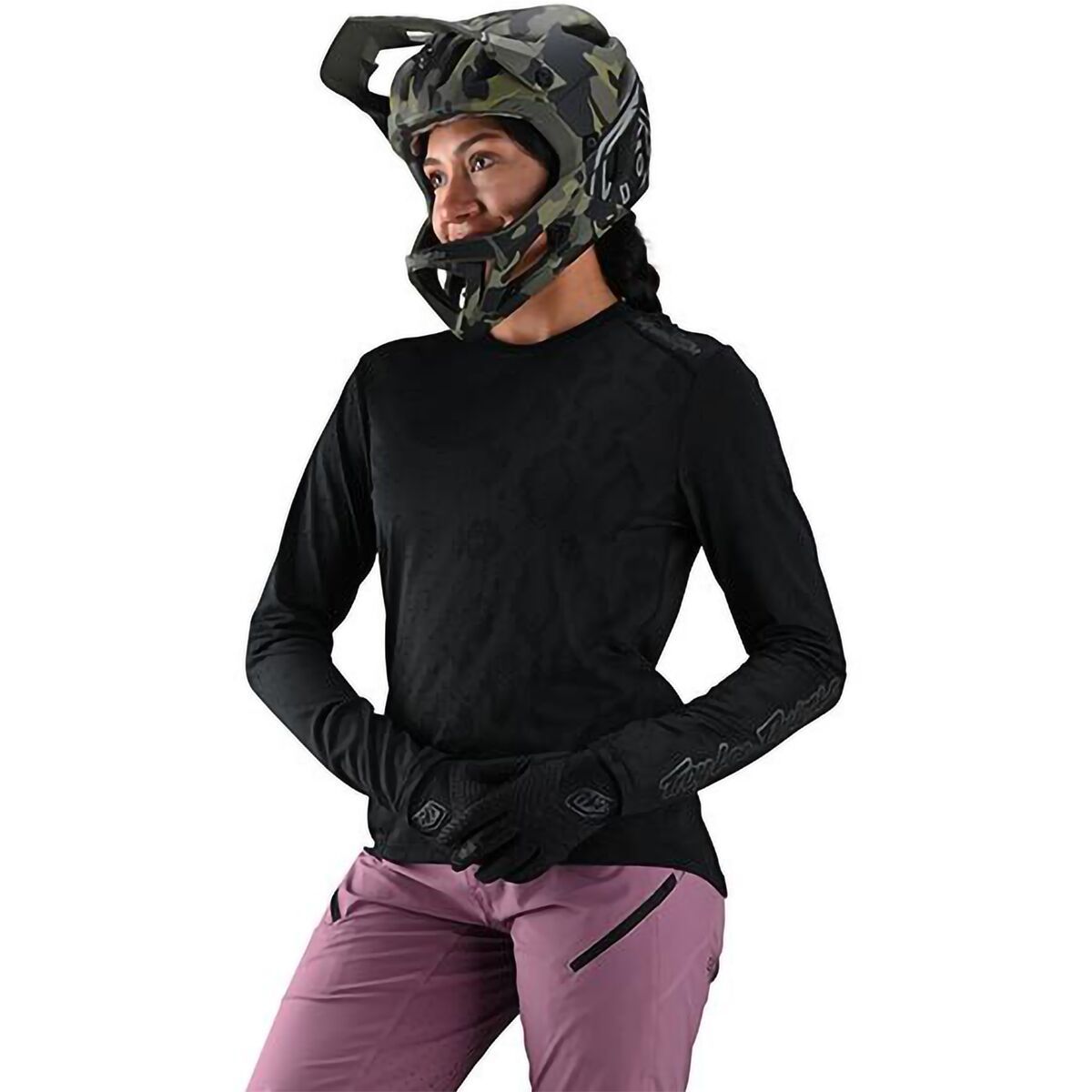 Troy Lee Designs Lilium Long-Sleeve Jersey - Women's Snake Black, XL