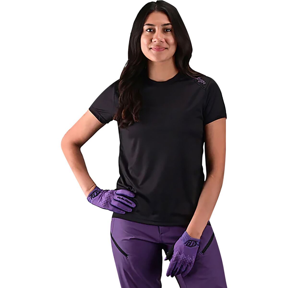 Troy Lee Designs Lilium Short-Sleeve Jersey - Women's Black/Black, S