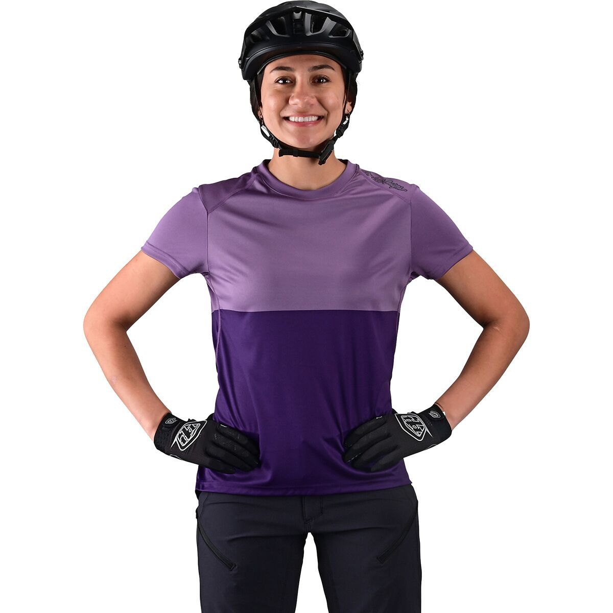 Troy Lee Designs Lilium Short-Sleeve Jersey - Women's Block Orchid/Purple, L