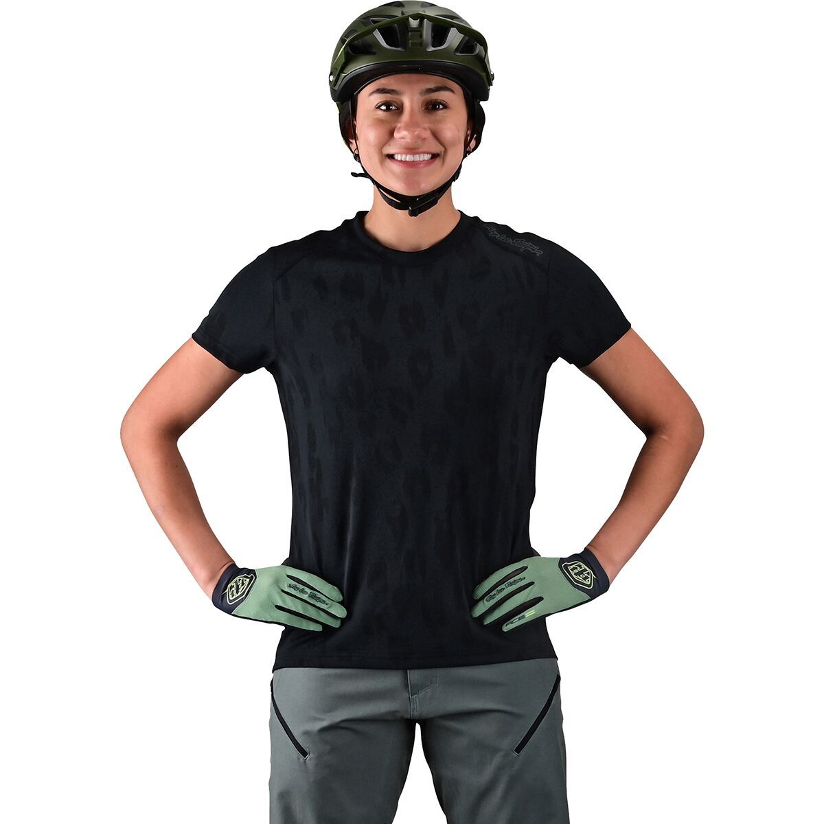 Troy Lee Designs Lilium Short-Sleeve Jersey - Women's Jacquard Black, S