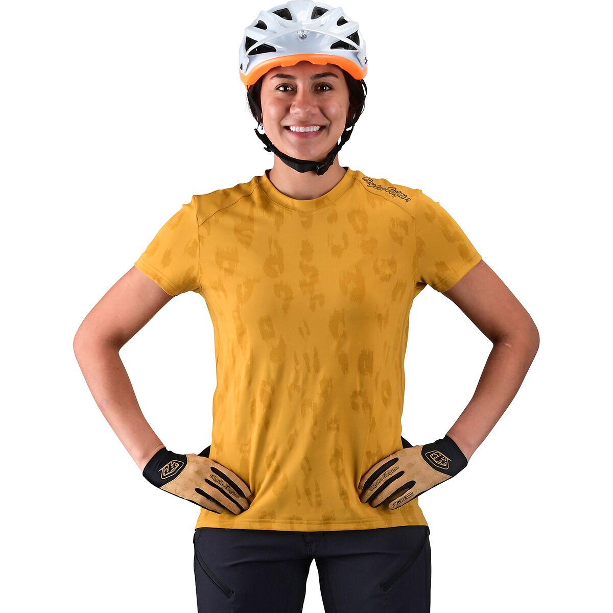 Image of Troy Lee Designs Lilium Short-Sleeve Jersey - Women's Jacquard Honey, M