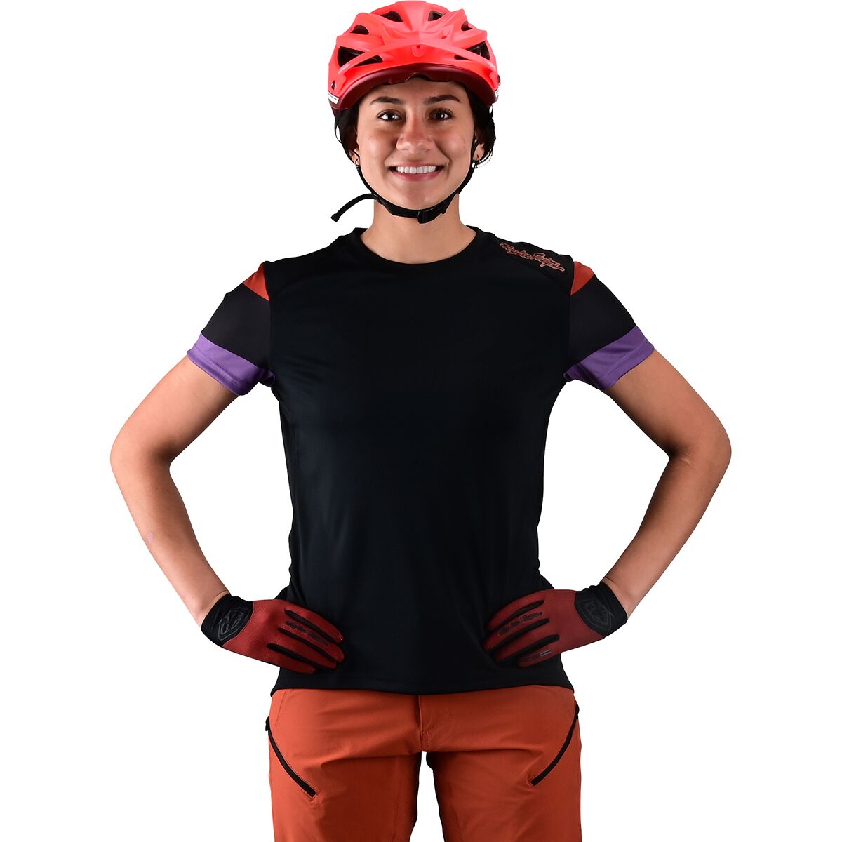 Image of Troy Lee Designs Lilium Short-Sleeve Jersey - Women's Rugby Black, XL