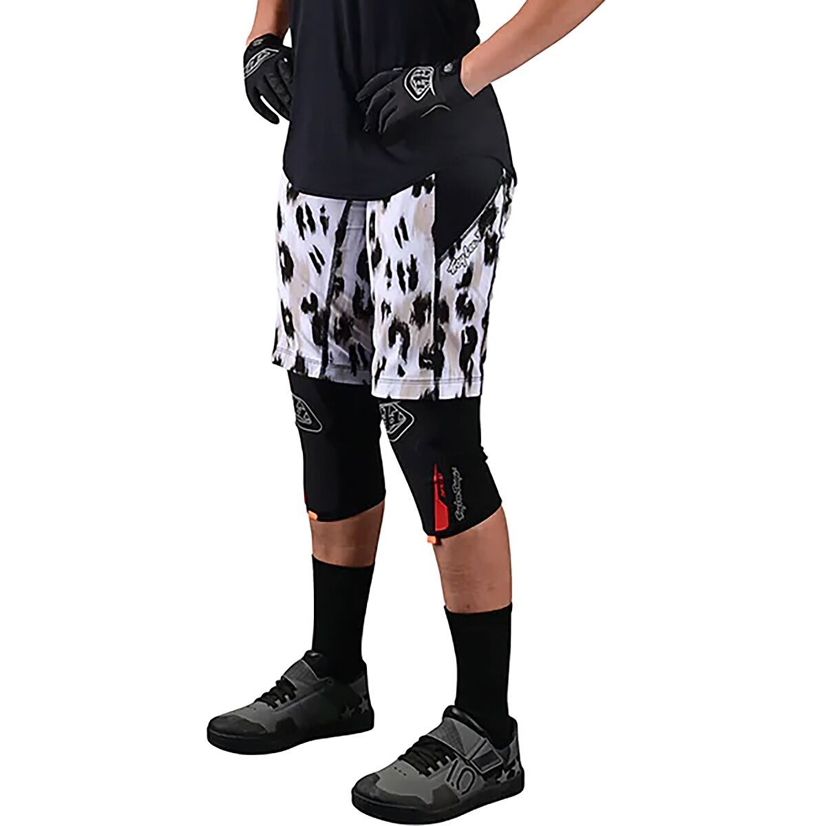 Troy Lee Designs Luxe Short Shell - Women's Wild Cat White, XL