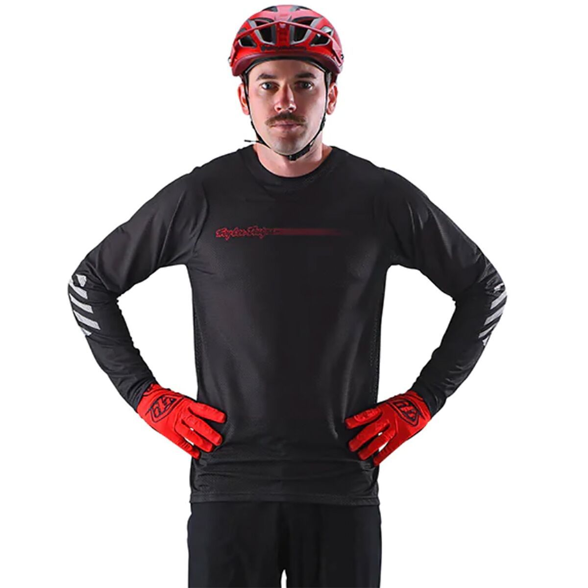 Troy Lee Designs Skyline Air Long-Sleeve Jersey - Men's Channel Black2, XXL