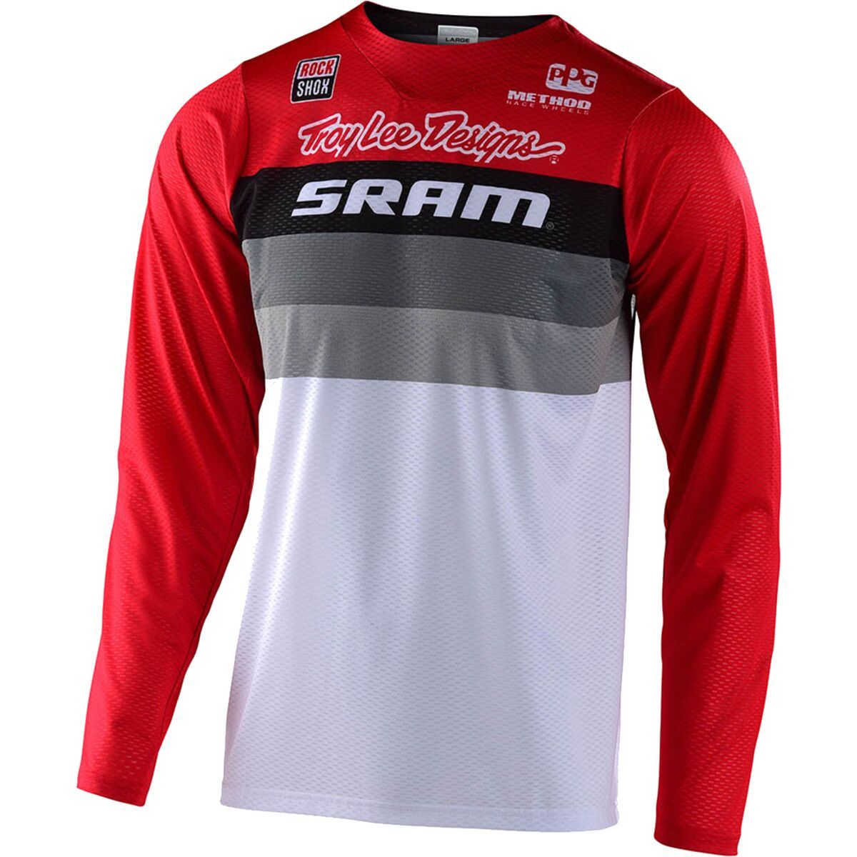 Troy Lee Designs Skyline Air Long-Sleeve Jersey - Men's Sram White/Red, XXL