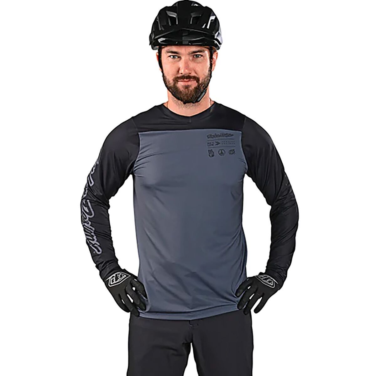 Troy Lee Designs Skyline Long-Sleeve Jersey - Men's Charcoal, L