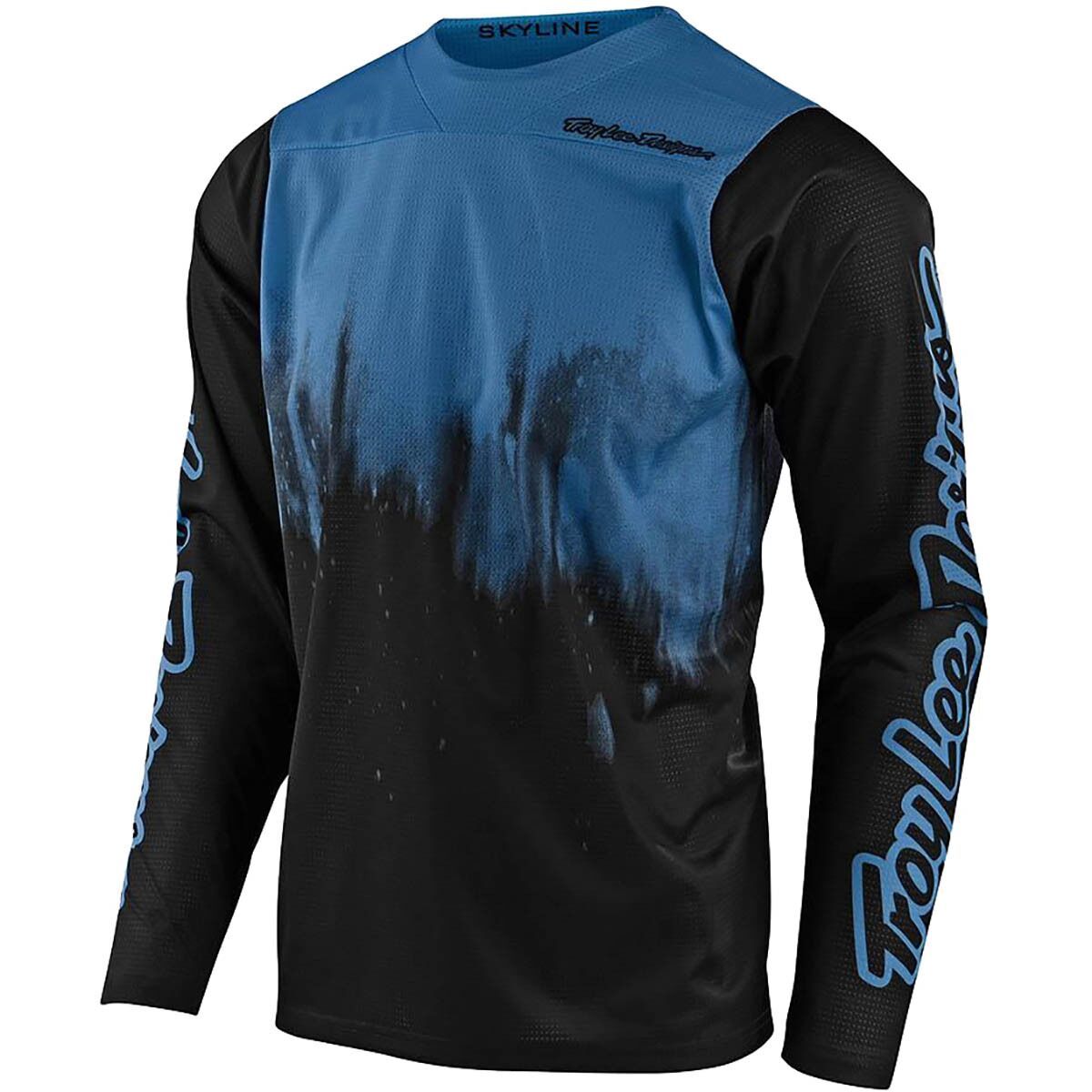Troy Lee Designs Skyline Long-Sleeve Jersey - Men's Diffuze Blue Bird/Black, S