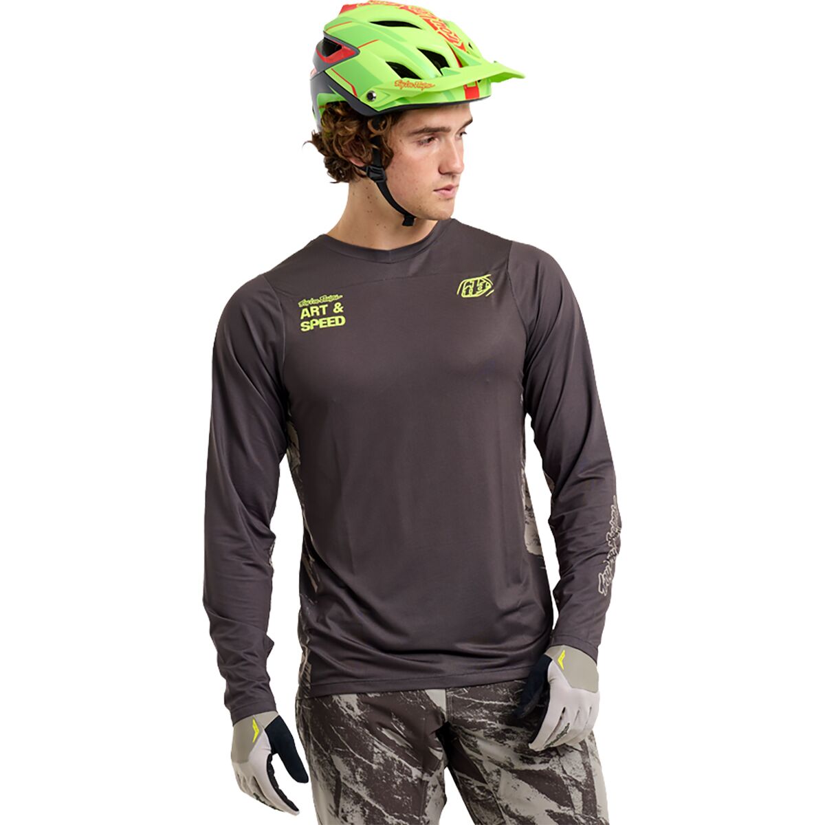 Image of Troy Lee Designs Skyline Long-Sleeve Jersey - Men's Elemental Dark Earth, XL
