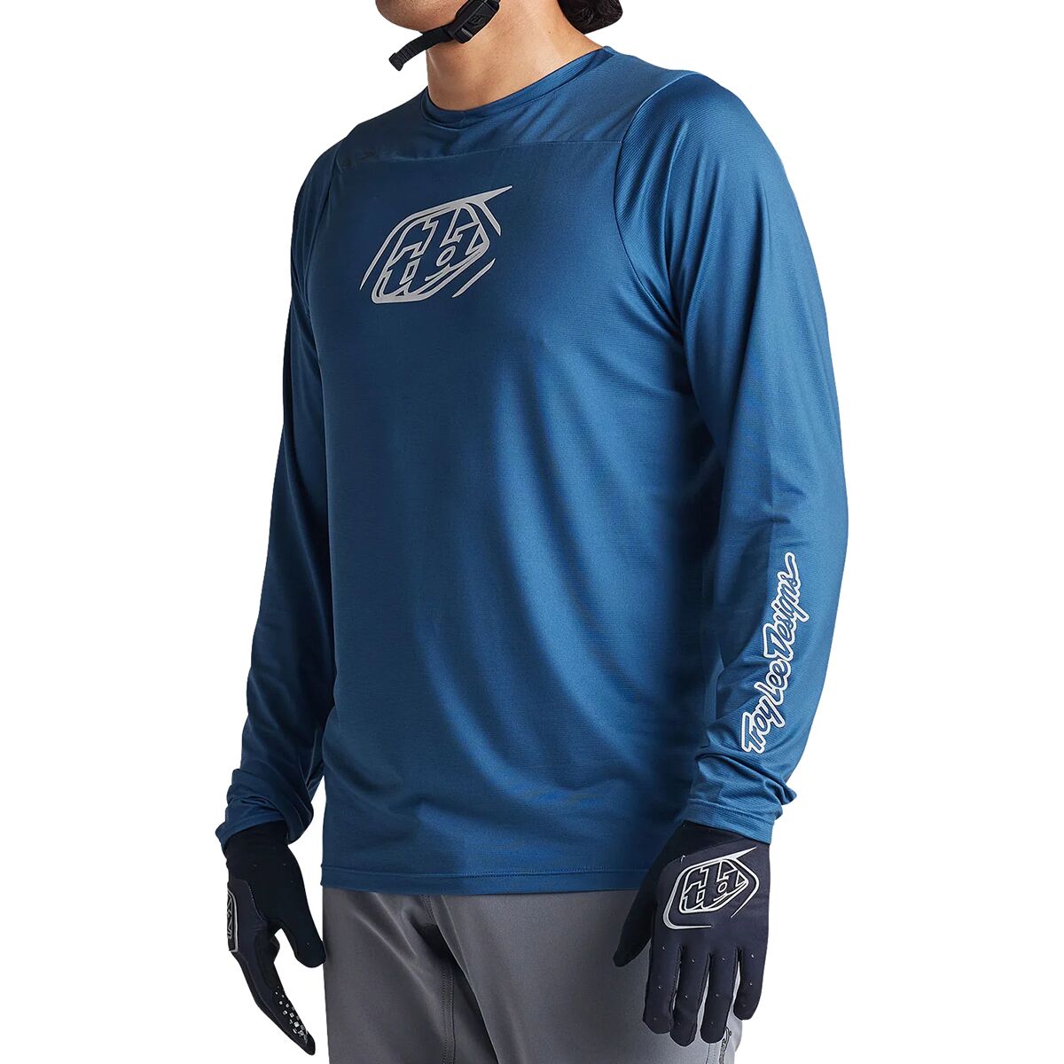 Image of Troy Lee Designs Skyline Long-Sleeve Jersey - Men's Iconic Indigo, L