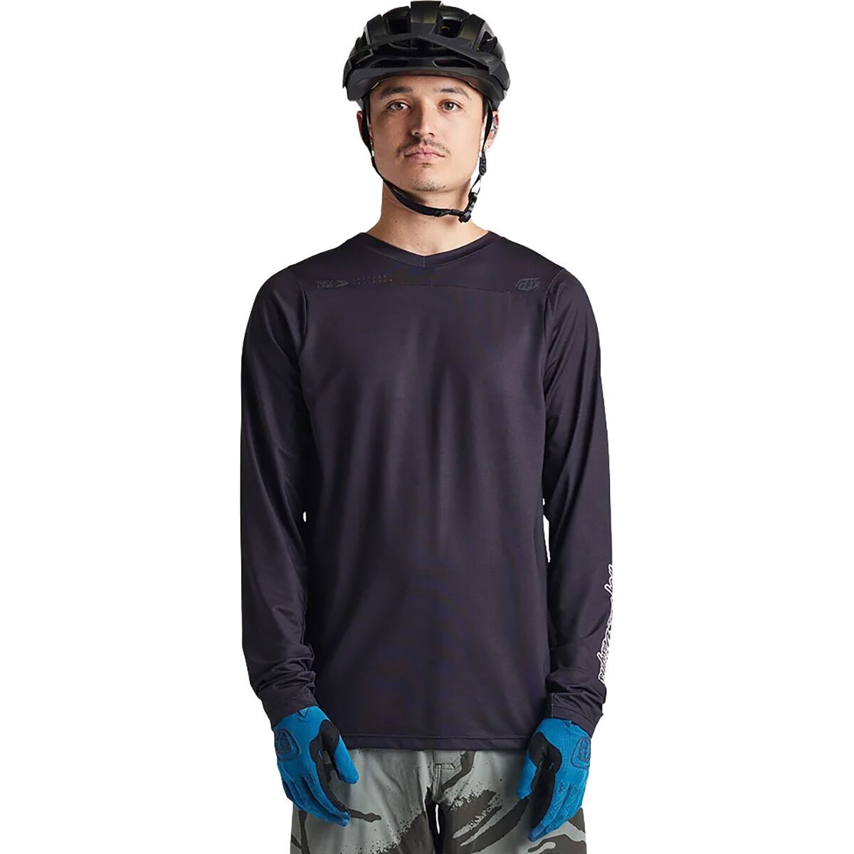 Image of Troy Lee Designs Skyline Long-Sleeve Jersey - Men's Mono Black, XXL