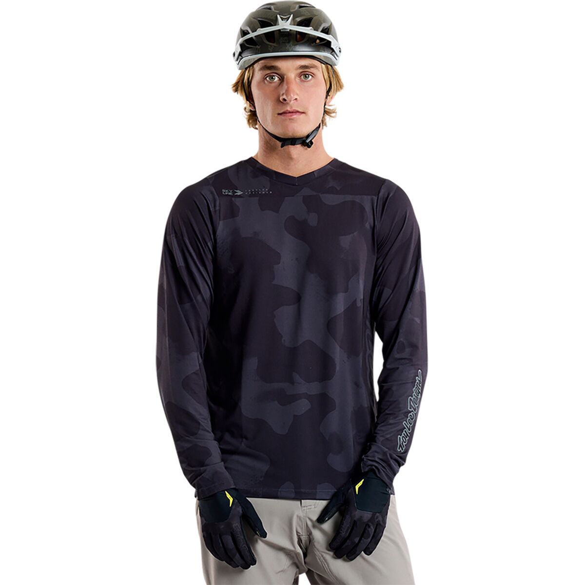 Image of Troy Lee Designs Skyline Long-Sleeve Jersey - Men's Scrubland Black, XL