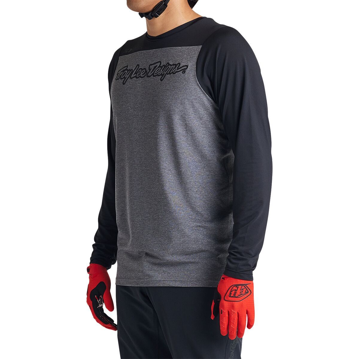 Troy Lee Designs Skyline Long-Sleeve Jersey - Men's Signature Heather Gray/Black, L