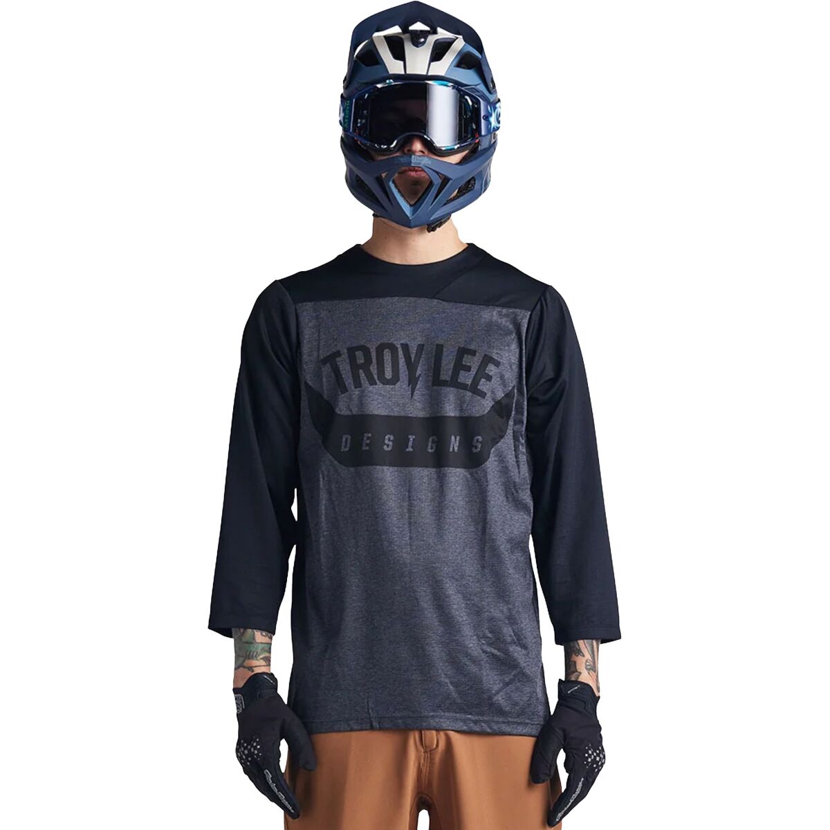 Troy Lee Designs Troy Lee Designs Ruckus Jersey - Men's Bars Red Clay/Gray Heather, S