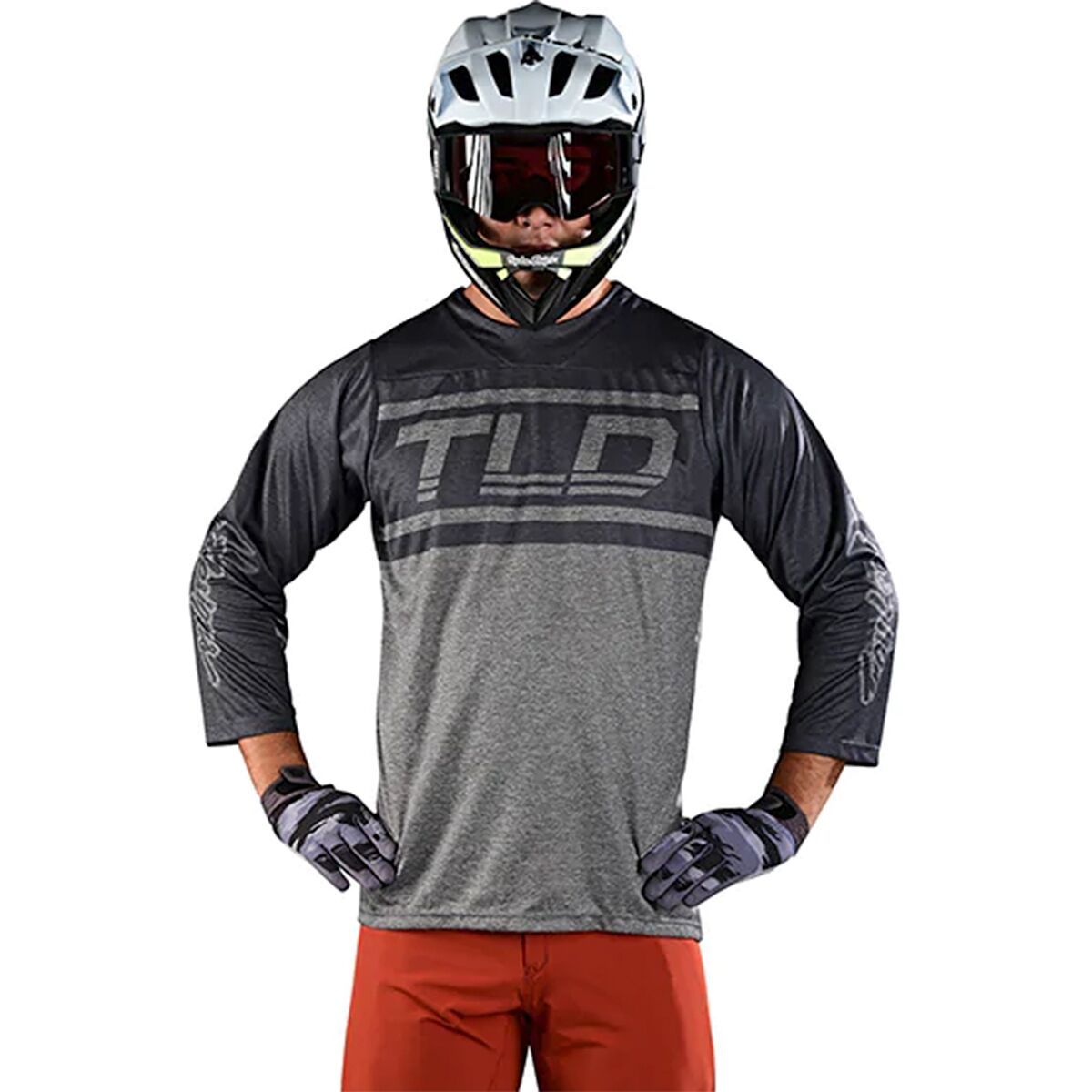 Troy Lee Designs Ruckus Jersey - Men's Bars Gray/Gray Heather, XL