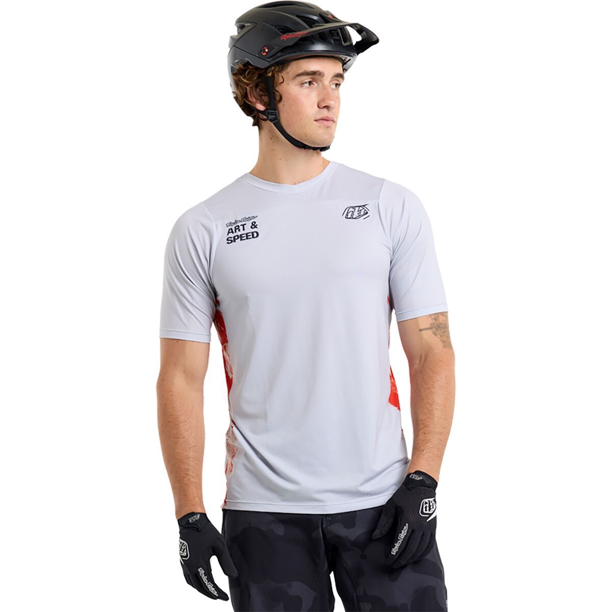 Image of Troy Lee Designs Skyline Short-Sleeve Jersey - Men's Elemental Limestone, XL