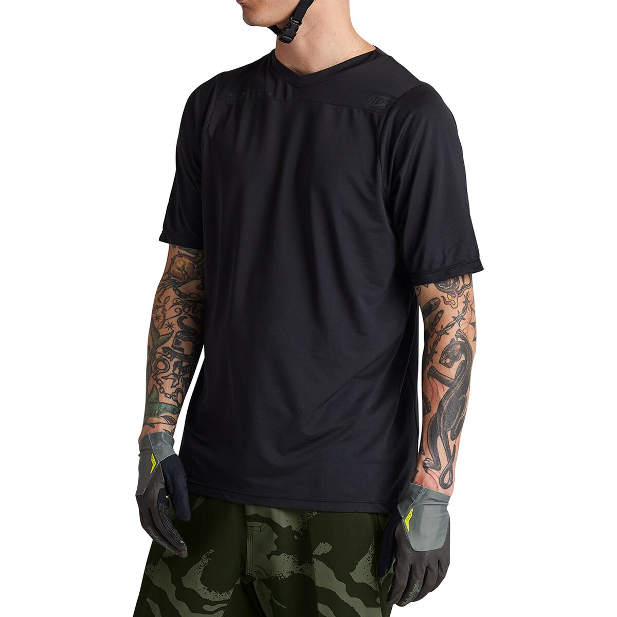 Image of Troy Lee Designs Skyline Short-Sleeve Jersey - Men's Mono Black, S