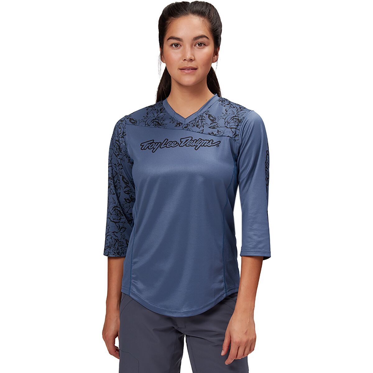 Troy Lee Designs Mischief 3/4-Sleeve Jersey - Women's Floral Blue, XS