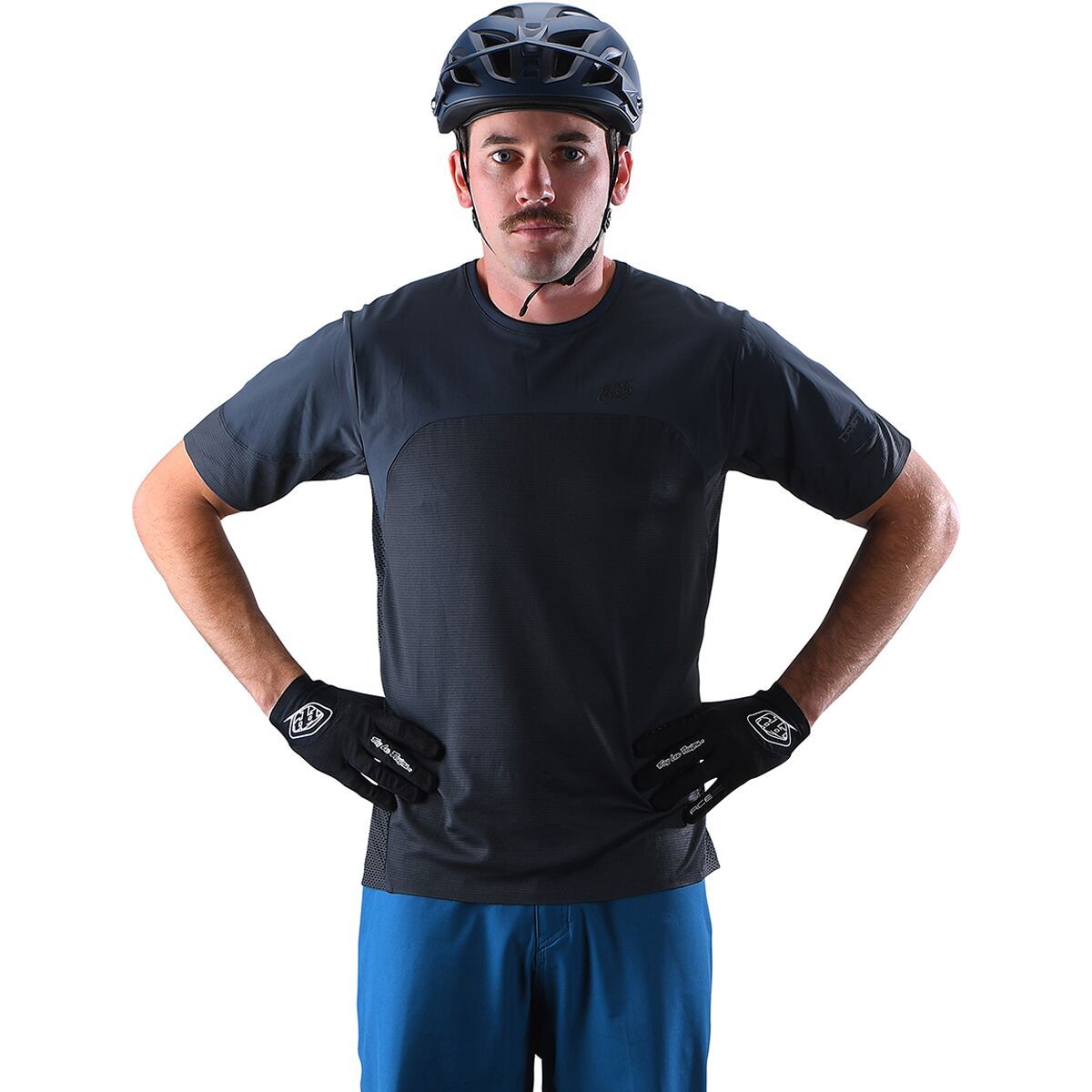 Image of Troy Lee Designs Drift Short-Sleeve Jersey - Men's Dark Charcoal, XXL