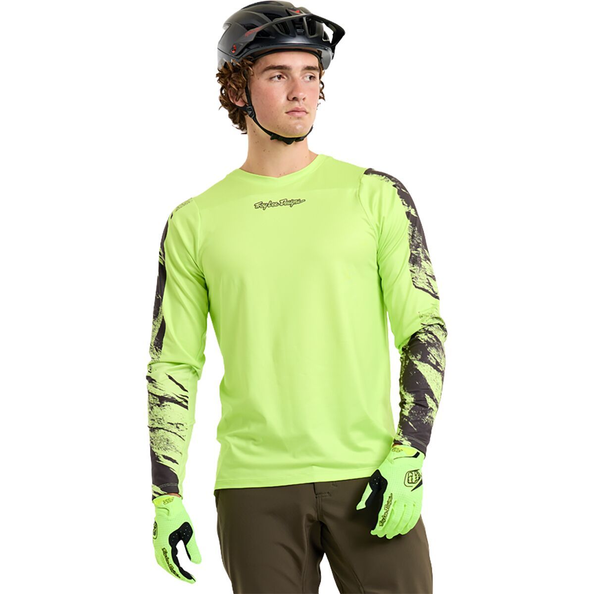 Image of Troy Lee Designs Skyline Chill Jersey - Men's Rockslide Glo Yellow, M