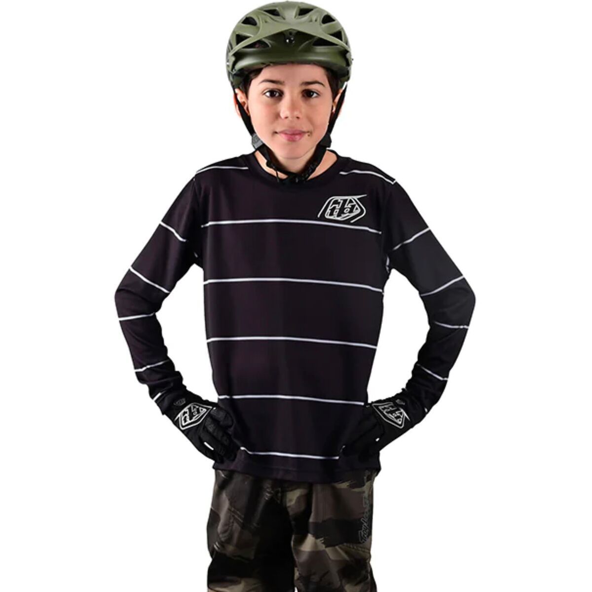 Troy Lee Designs Flowline Long-Sleeve Jersey - Boys' Revert Black, XS